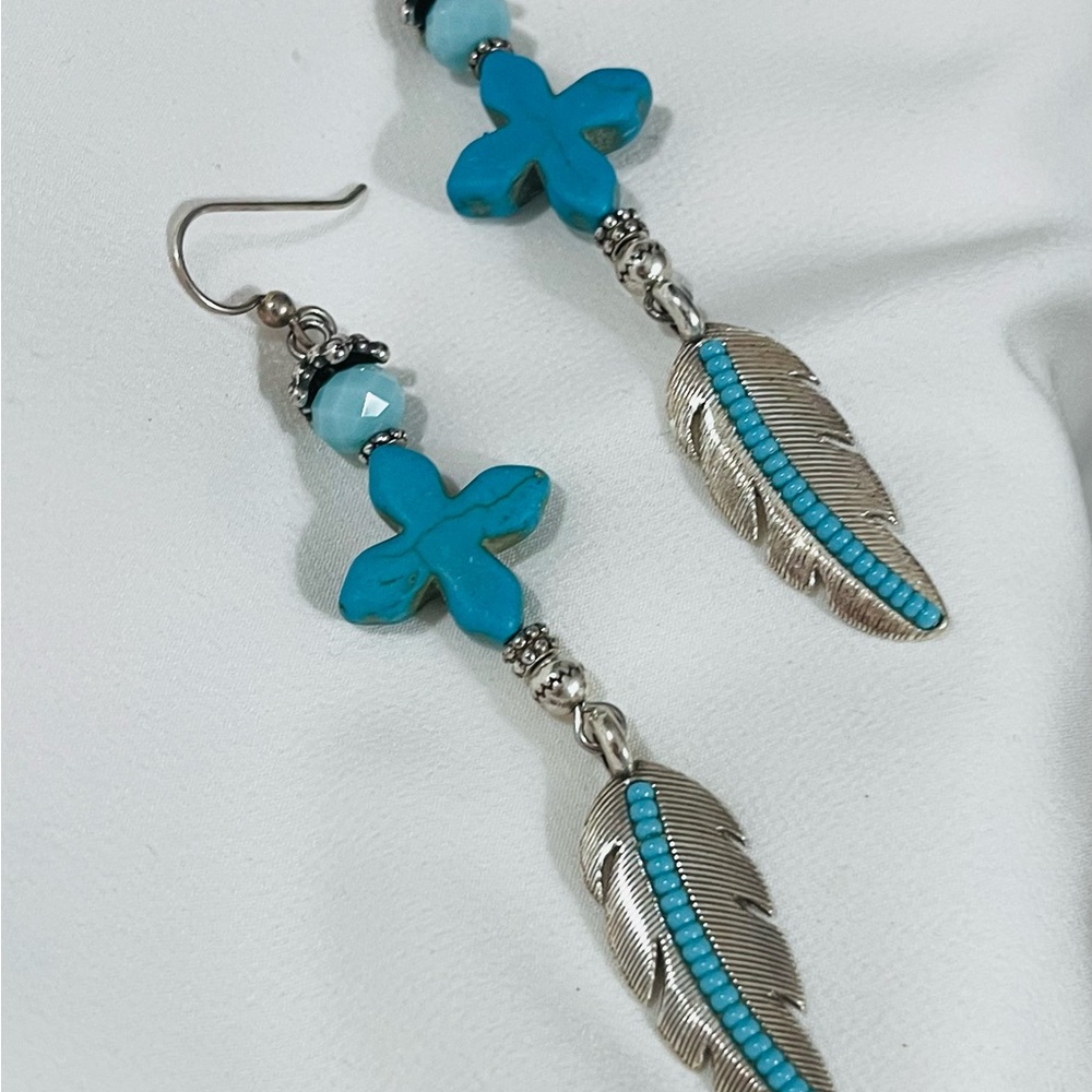 Brighton Loretta Feather French Earrings